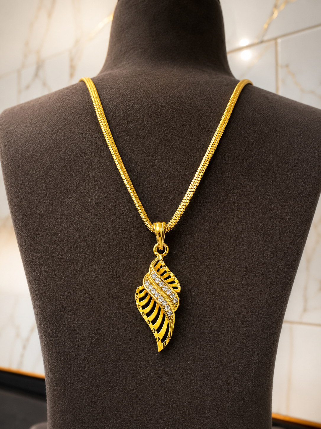 Premium One-Gram Gold Chain & Pendant Set
