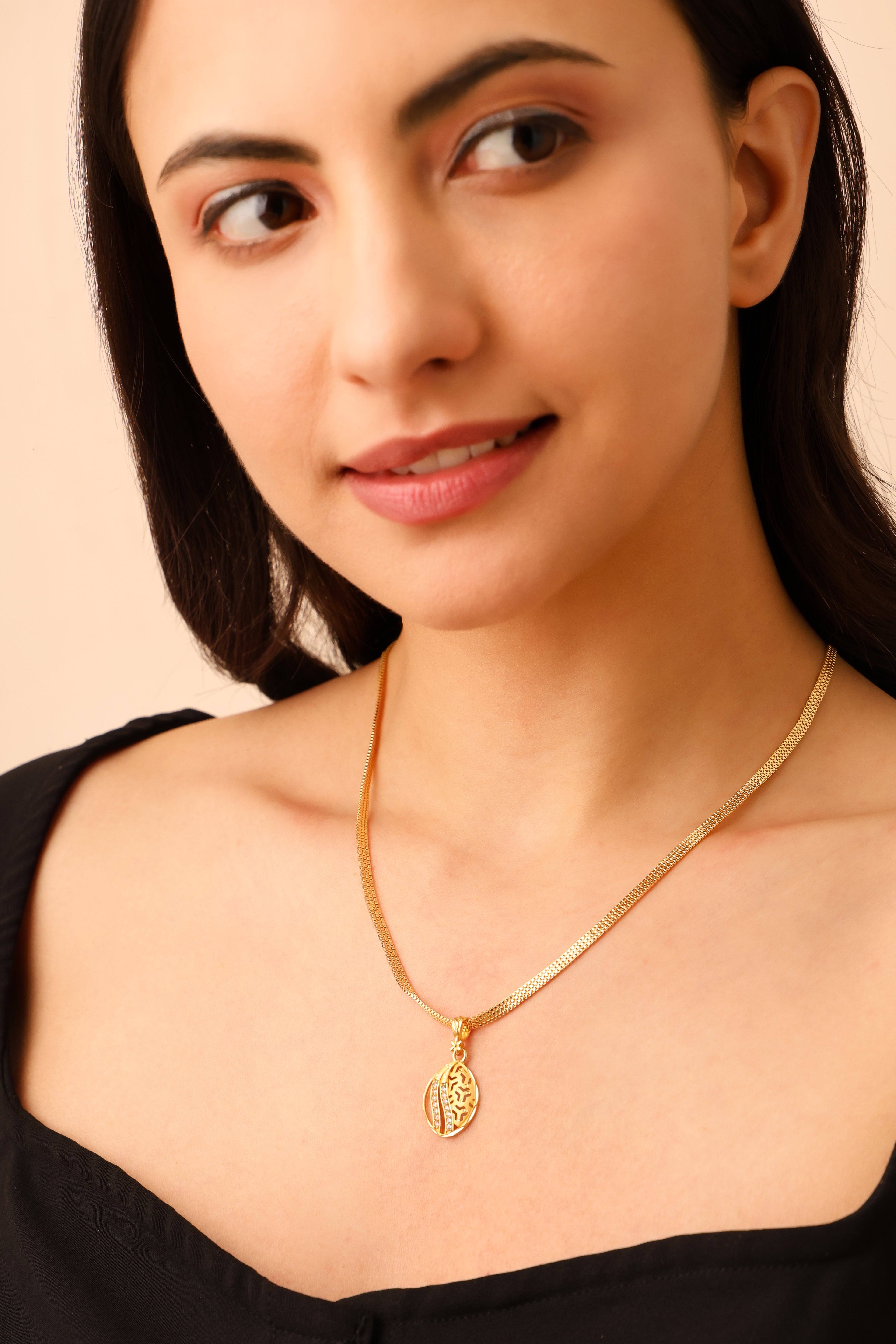 One-Gram Gold Chain Pendant Set