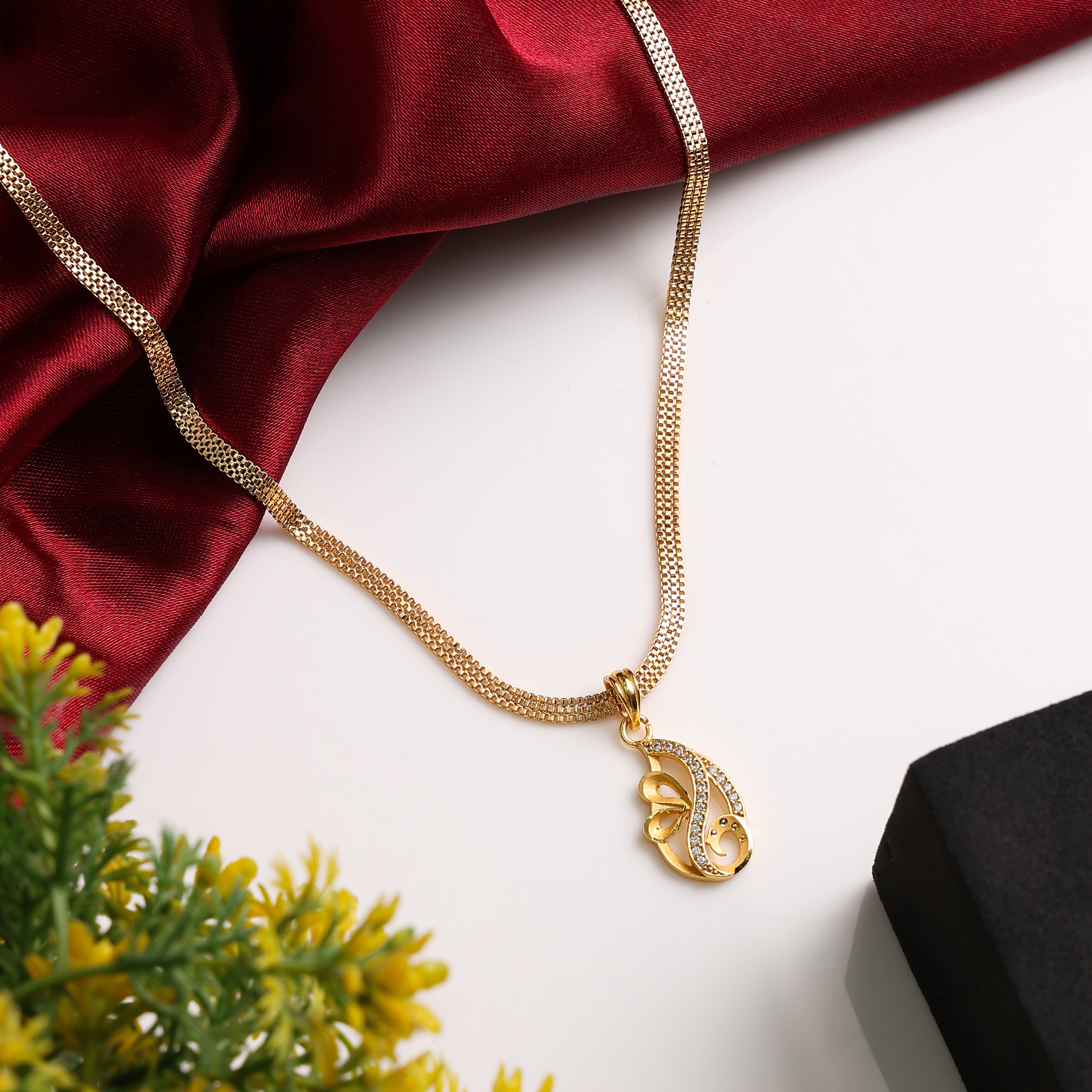 One-Gram Gold Chain Pendant Set
