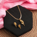 One-Gram Gold Chain Pendant Set with Matching Tops for Women ( 3 Line Chain )