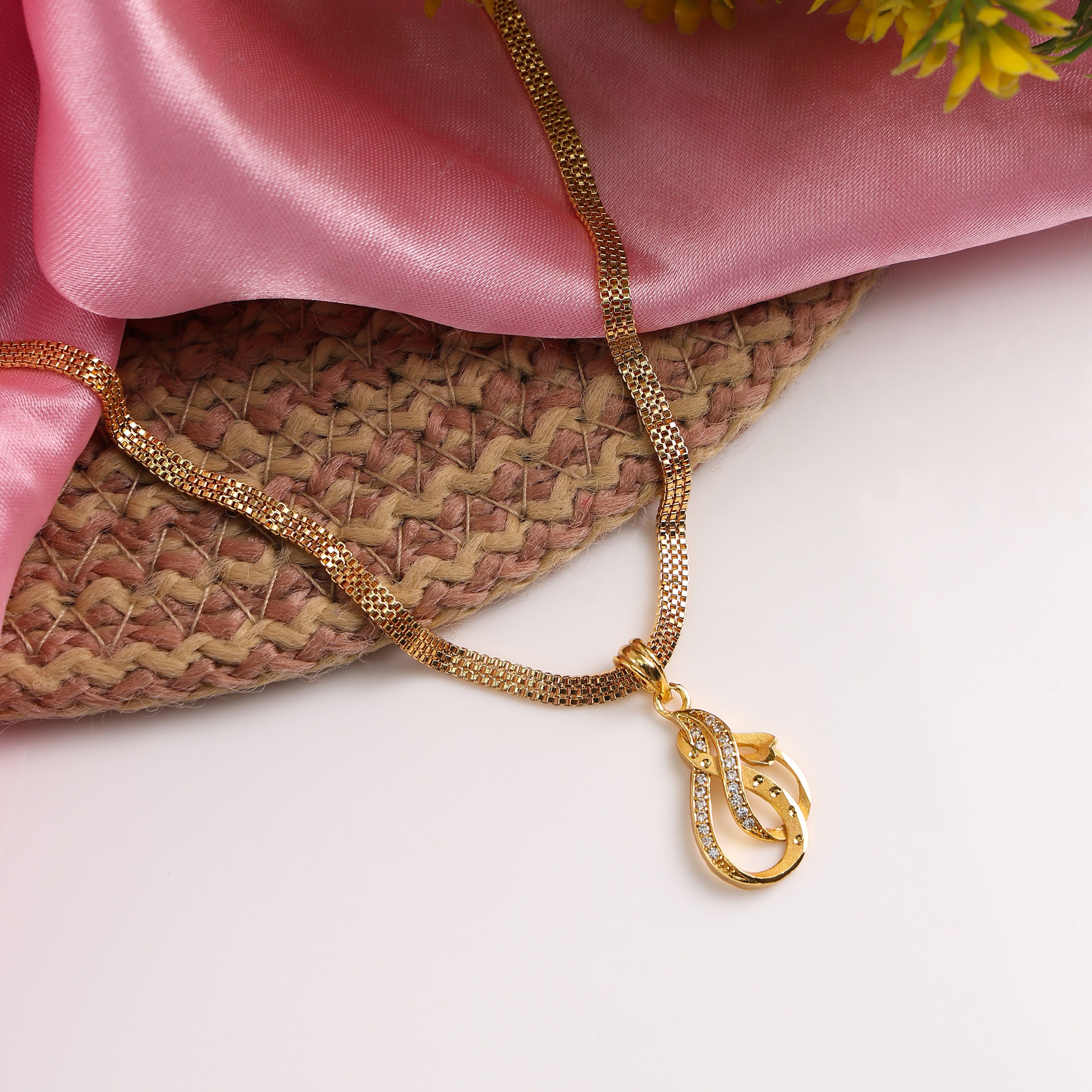 One-Gram Gold Chain Pendant Set
