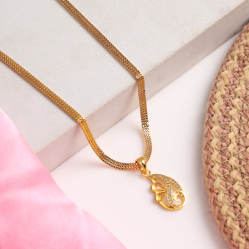 One-Gram Gold Chain Pendant Set
