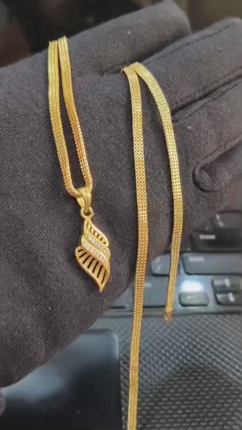 Premium One-Gram Gold Chain & Pendant Set